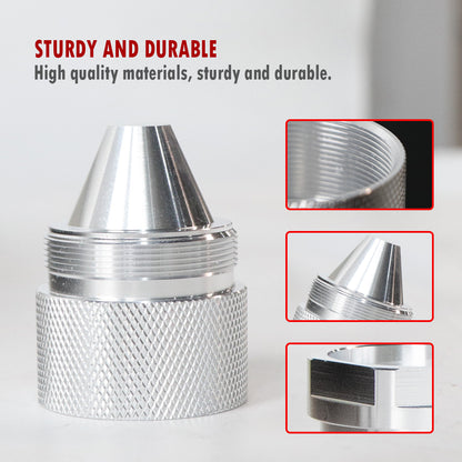 ETL INDUSTRIES 12PCS Silver Aluminum Spike Lug Nut Cover Kit, 1-3/8"-24 Thread for Semi Trucks