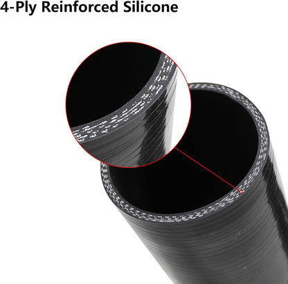 ETL INDUSTRIES 2.5IH ID, 36IH Length Straight Silicone Pipe Hose, Universal 4-Ply Reinforced Radiator Hoses Silicone Long Pipes for Intake Turbo Intercooler