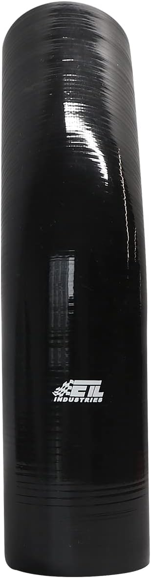 ETL INDUSTRIES 2.75IH ID, 6IH Leg Length 45 Degree Bend Silicone Coupler Hose, 4-Ply Reinforced Universal Silicone Pipe Elbow Hose for Intake Tube Intercooler Piping Black