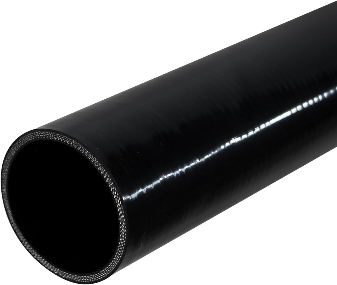 ETL INDUSTRIES 2.5IH ID, 36IH Length Straight Silicone Pipe Hose, Universal 4-Ply Reinforced Radiator Hoses Silicone Long Pipes for Intake Turbo Intercooler
