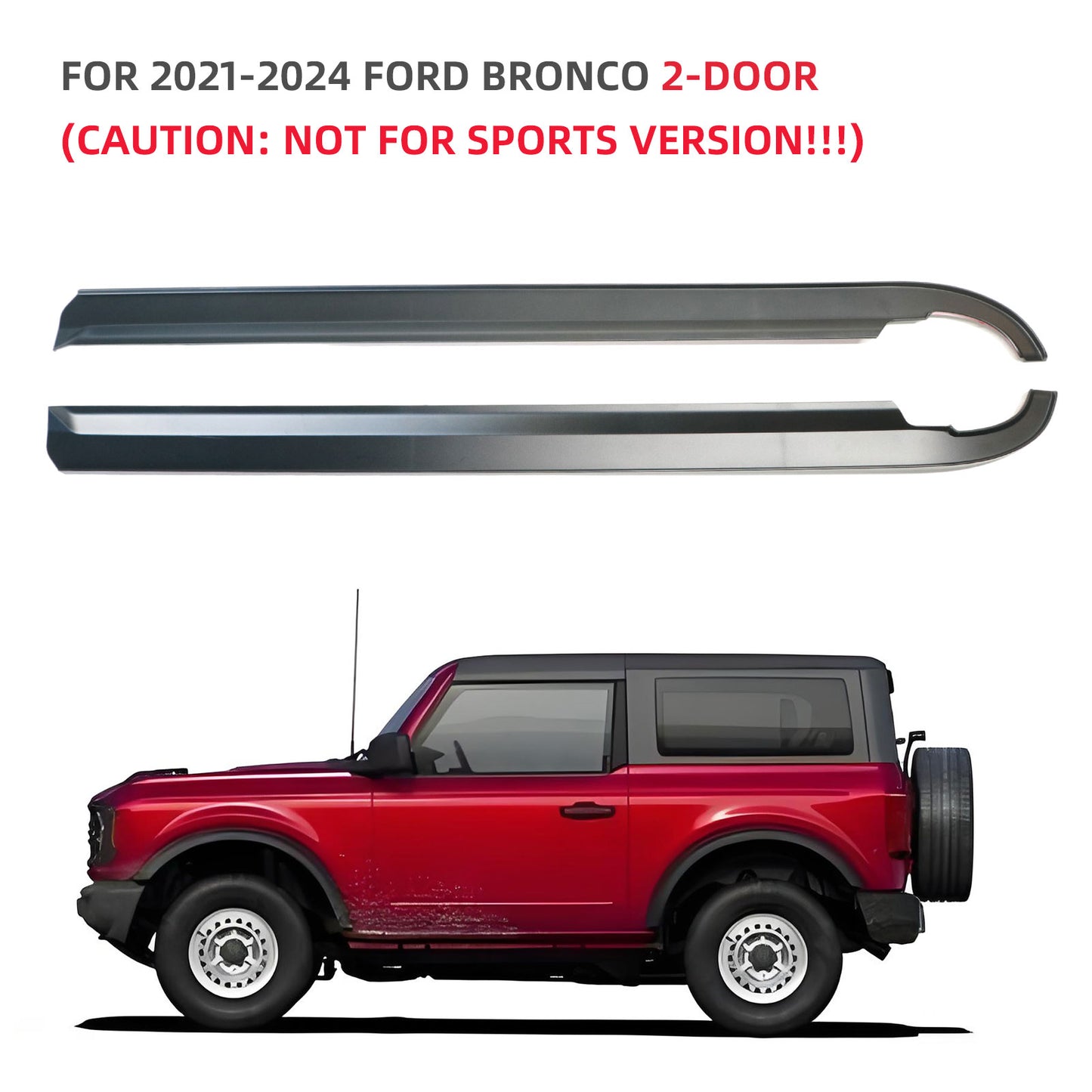 ETL INDUSTRIES Window Visor Deflectors Rain Guards for Ford Bronco 2021 2022 2023 2024 2-Door, in-Channel Side Wind Guards