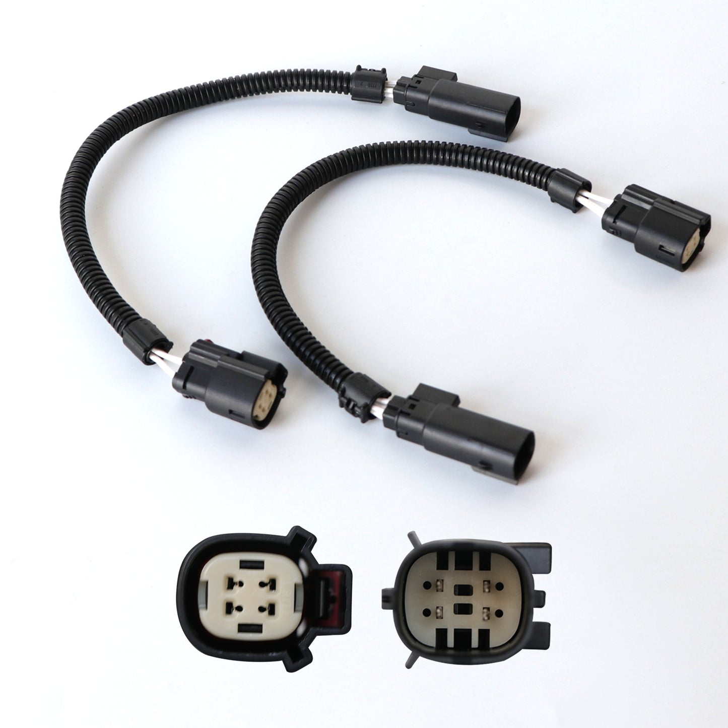ETL INDUSTRIES 2Pcs 12IH 4 Pin Oxygen Sensor Extension Harness Wires for 2011-2017 Ford Mustang GT and V6 Square Connector Rear