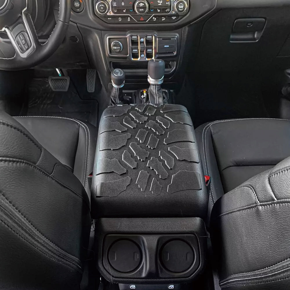 ETL INDUSTRIES Center Console Armrest Cover for 2018-2024 Jeep Wrangler JL JLU & Jeep Gladiator JT, Pet Anti-Scratch Mat Cover