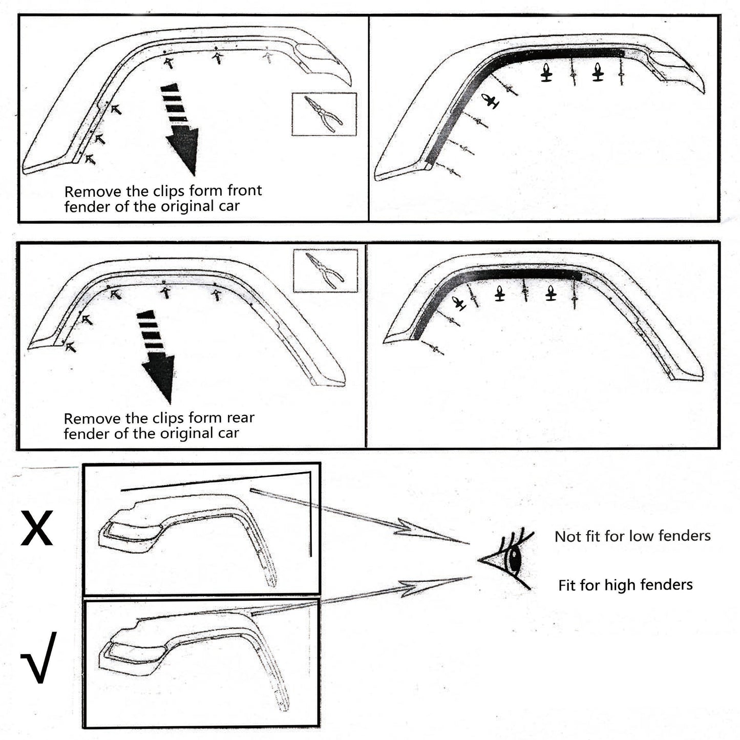 ETL INDUSTRIES 4XE Fender Flare Extensions 2018-2023 – Front & Rear Set for Willys Rubicon X