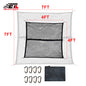 ETL INDUSTRIES Cargo Net for Pickup Truck Bed - Heavy Duty Net Mesh Organizer, 4'x4' Stretch to 7'x7' Highly Elastic Bungee Truck Bed Net with Hooks for Camping, Trip, Daily Light Loads of Trucks