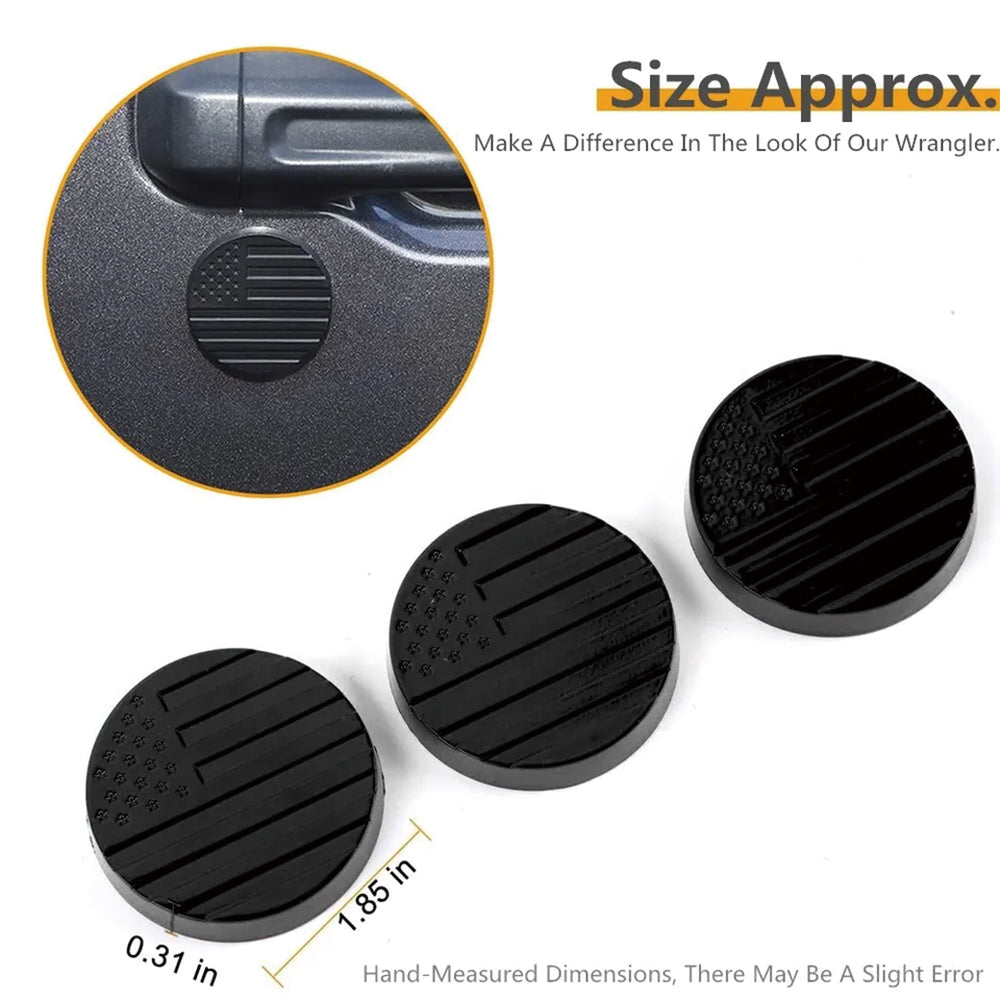 ETL INDUSTRIES Keyhole Covers Door Lock Protection for Jeep Wrangler TJ JK JL Gladiator JT 1997-2024 Exterior Accessories