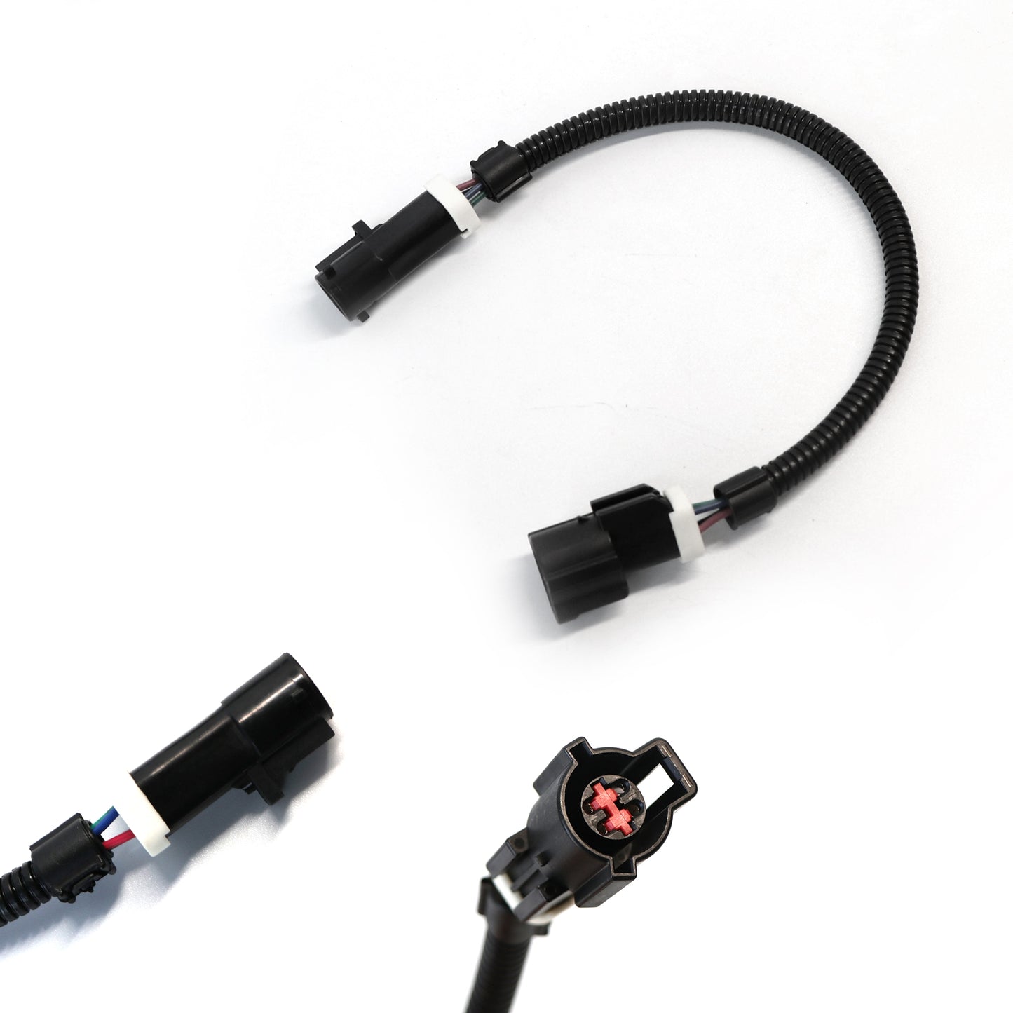 ETL INDUSTRIES 2Pcs 12IH 4 Pin O2 Oxygen Sensor Extension Harness Wires for 1987-2009 Ford Mustang 4.6L, 5.0L, 351W Circular Connector