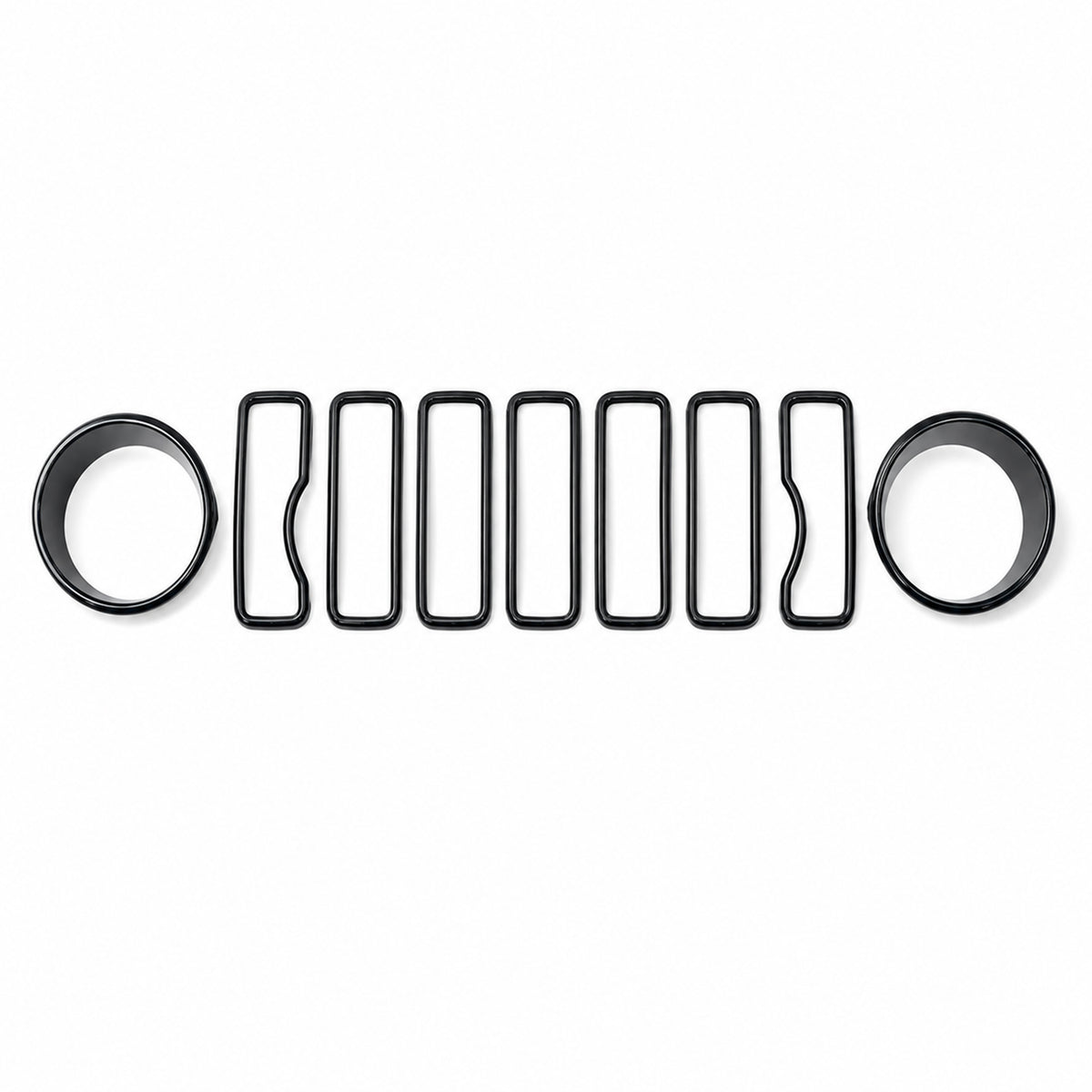 9PCS Grille Inserts for 2024-2026 Jeep Wrangler JL & Gladiator JT – Headlight Cover & Grille Trim Kit (NOT Sport/Sport S/Mojave)
