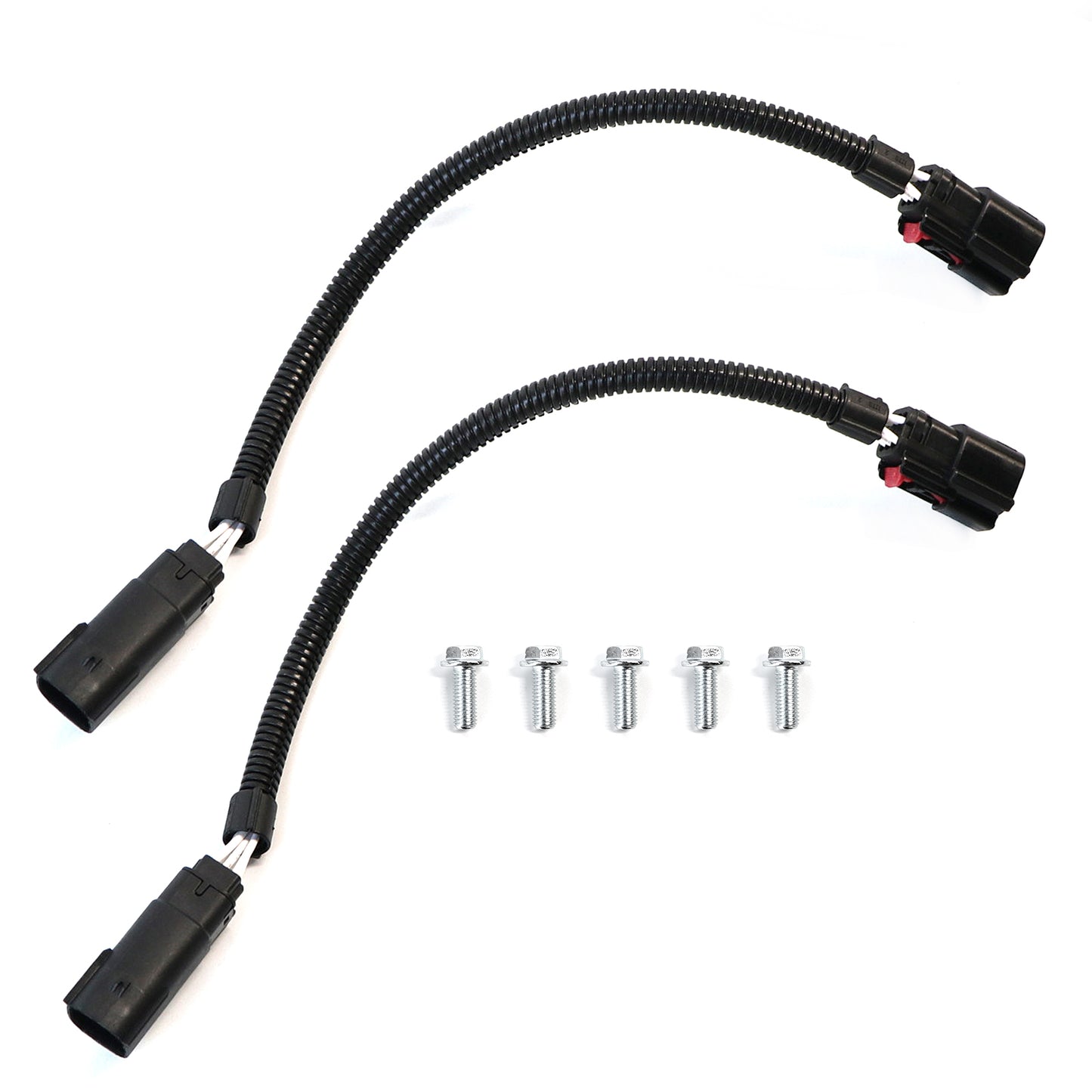ETL INDUSTRIES 2Pcs 12IH 6 Pin O2 Oxygen Sensor Extension Harness Wires for Ford Mustang GT 5.0L V8 and 3.7L V6 2015-2017 Rectangular Connector Front with Screws
