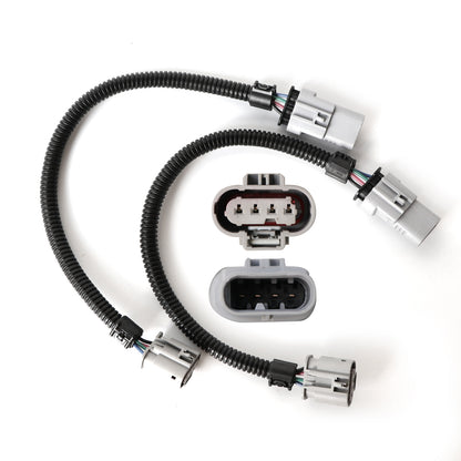 ETL INDUSTRIES 2Pcs 12IH 4 Pin Oxygen Sensor Extension Harness Wires for Chevy Camaro 6.2L 2016-2024 Manual Transmission Flat Connector, White