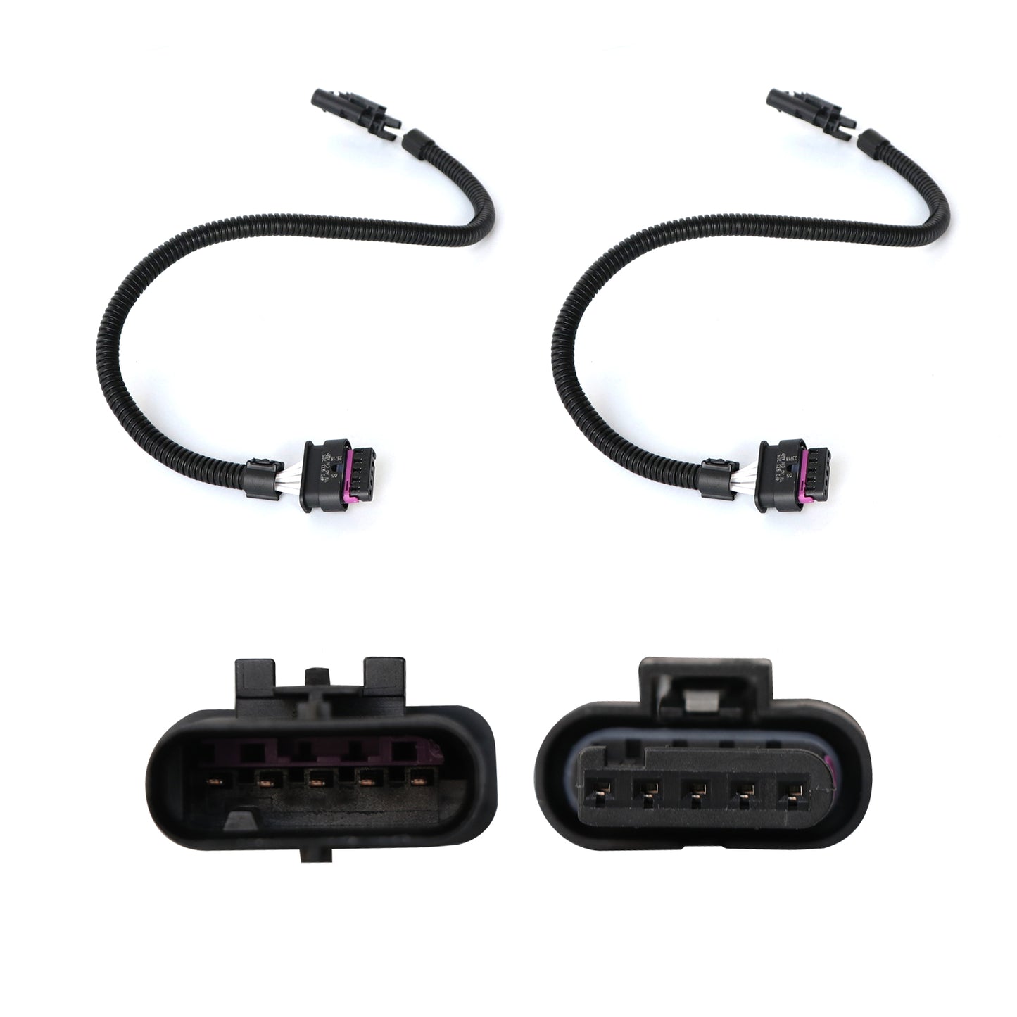 ETL INDUSTRIES 2Pcs 18IH 5 Pin Oxygen Sensor Extension Harness Wires for Ford Mustang GT 2018-2024 Flat Connector