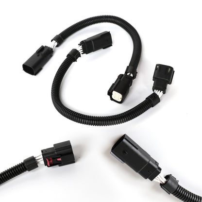 ETL INDUSTRIES 2Pcs 12IH 8 Pin Oxygen Sensor Extension Harness Wires for 2015-2024 Dodge Charger/Challenger Hellcat 6.2L V8 Rectangular Connector Front