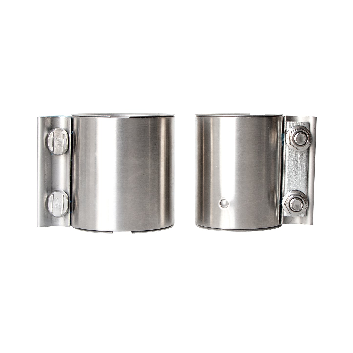 ETL INDUSTRIES 3 Inch Exhaust Clamp, Butt Joint Clamp Sleeve Coupler 304 Stainless Steel, 2 Pcs