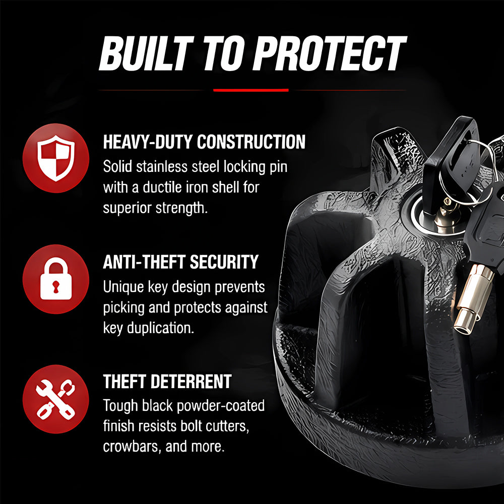 Proven Locks S175 Trailer Coupler Lock – 2-Inch Heavy Duty Anti-Theft Hitch Lock for Trailer, Boat & RV