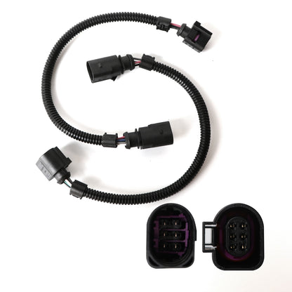 ETL INDUSTRIES 2Pcs 12IH 6 Pin Oxygen Sensor Extension Harness Wires for 2011-2014 Ford Mustang GT Rectangular Connector Front