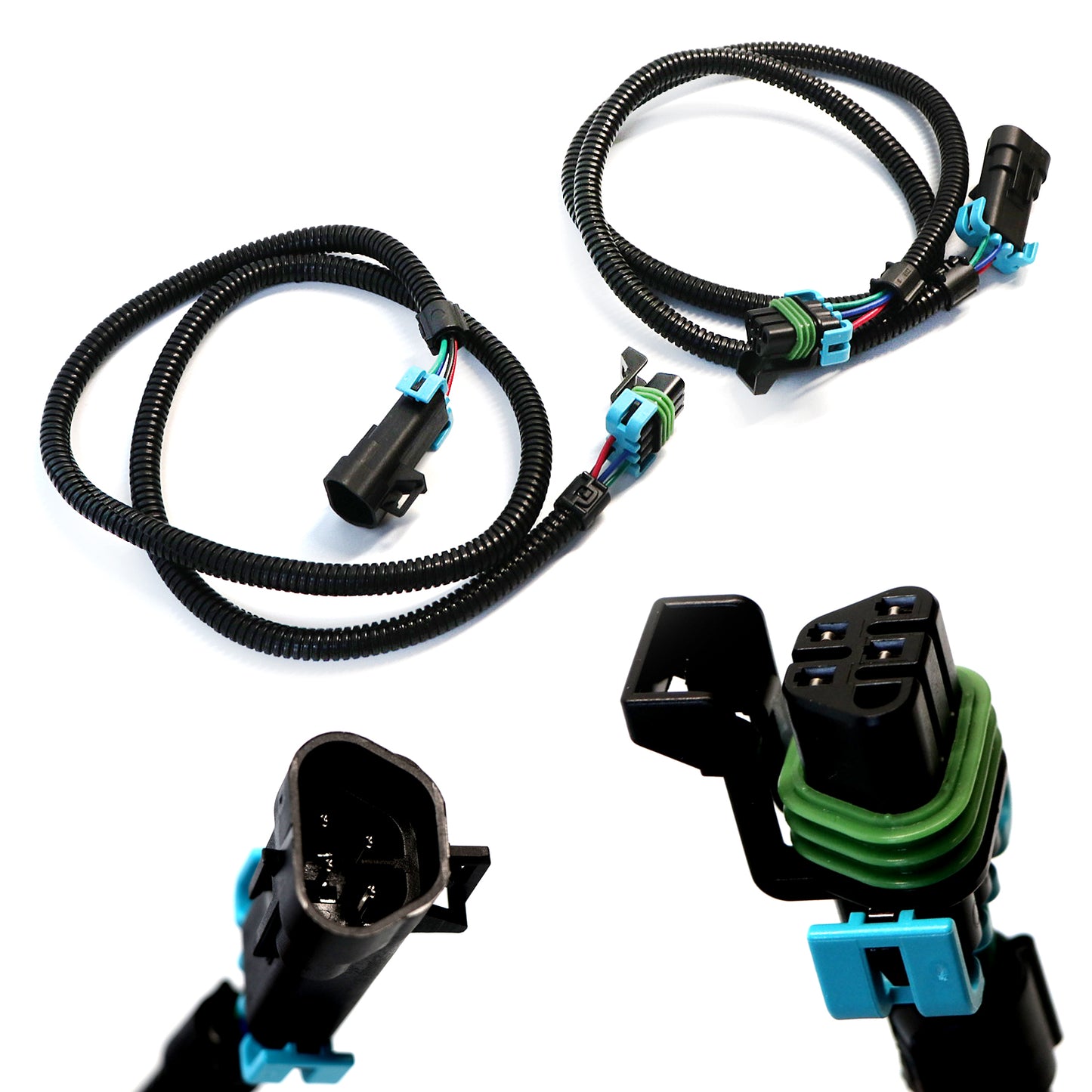ETL INDUSTRIES 2Pcs 36IH 4 Pin O2 Oxygen Sensor Extension Harness Wires for 2008-2015 GM Corvette Camaro Trapezoidal Connector