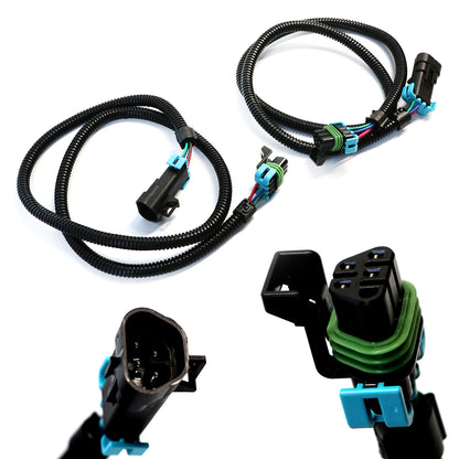 ETL INDUSTRIES 2Pcs 36IH 4 Pin O2 Oxygen Sensor Extension Harness Wires for 2008-2015 GM Corvette Camaro Trapezoidal Connector