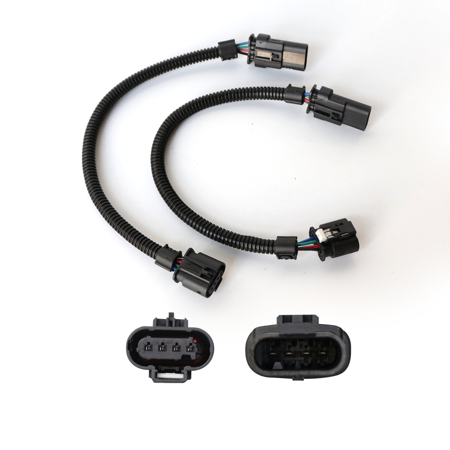 ETL INDUSTRIES 2Pcs 12IH 4 Pin Oxygen Sensor Extension Harness Wires for Chevy Camaro 6.2L 2016-2024 Manual Transmission Flat Connector, Black