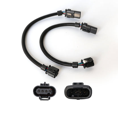 ETL INDUSTRIES 2Pcs 12IH 4 Pin Oxygen Sensor Extension Harness Wires for Chevy Camaro 6.2L 2016-2024 Manual Transmission Flat Connector, Black