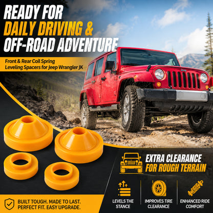 ETL INDUSTRIES 3/4" Lift Kit for Jeep JK 2007-2018 – 4Pcs Spacer Leveling Kit, Front & Rear