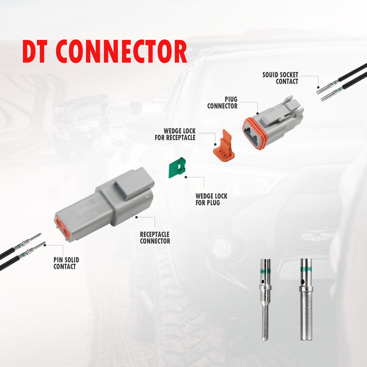 238PCS Deutsch DT Connector Waterproofing Kit – 2-12 Pin, 82 Pairs Size 16 Solid Contacts (ST6317)