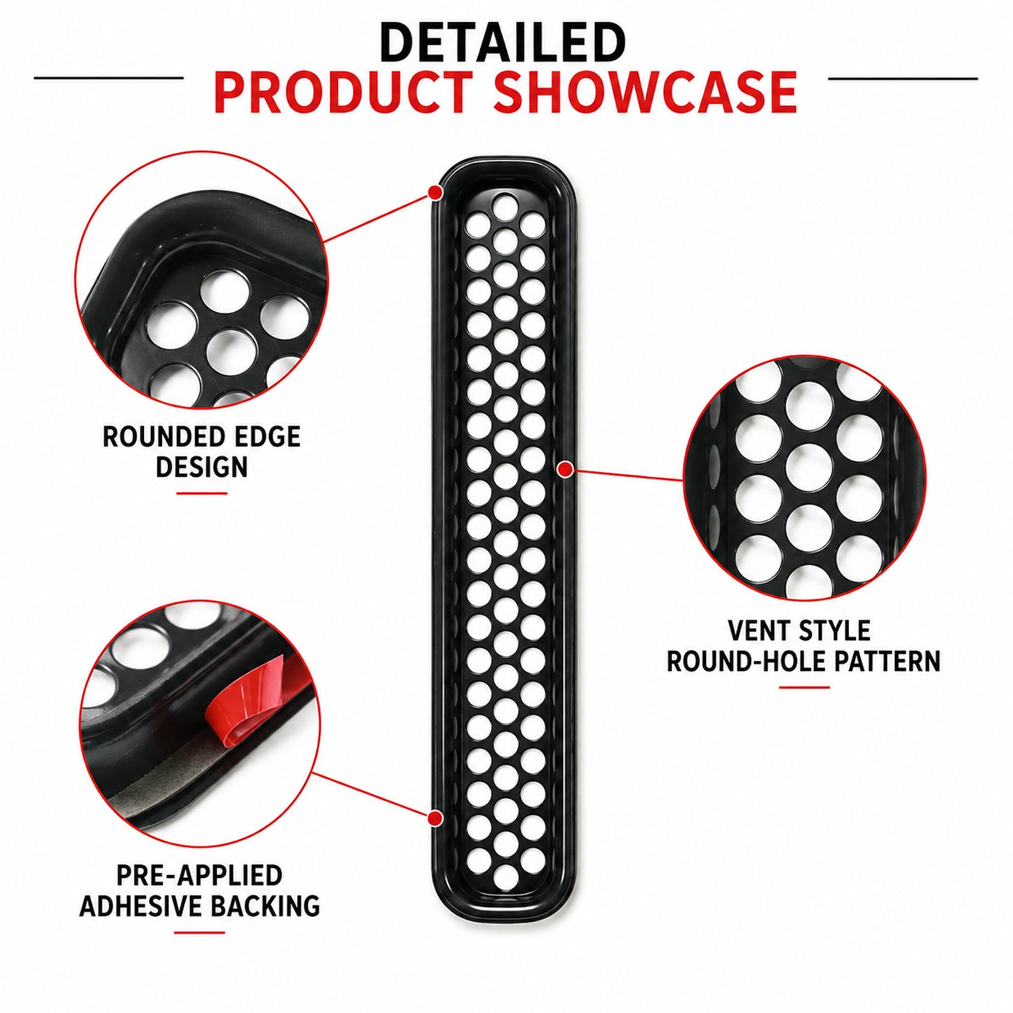 ETL INDUSTRIES Grill Inserts for Jeep TJ 1997-2006 – 7Pcs Honeycomb Grille Guards, Black