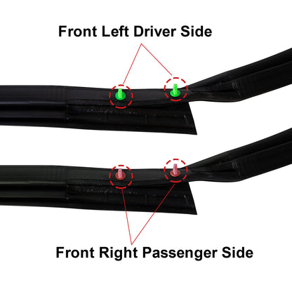 ETL INDUSTRIES 2PCS Left Driver and Right Passenger Side Door Felt Gasket Trim Seal Weather Strip Kit Fits 2007-2018 for Jeep Wrangler JK Door Seal Replaces 55395274AW 55395275AW 12303.21 12303.22