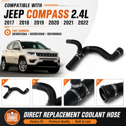 ETL INDUSTRIES Coolant Hose for Jeep Compass 2017-2022 2.4L – Replaces 68297843AC