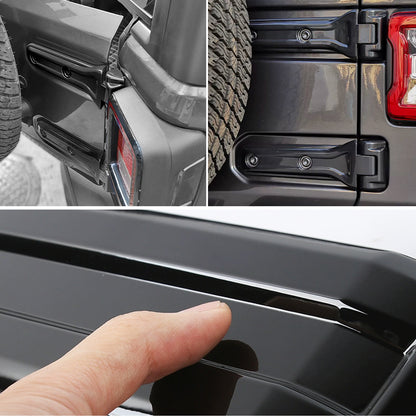 ETL INDUSTRIES Tailgate Hinge Cover Rear Door Trim Spare Tire Bracket Decoration for 2018-2023 Jeep Wrangler JL JLU Sports Freedom Sahara Rubicon 2-Door/4-Door