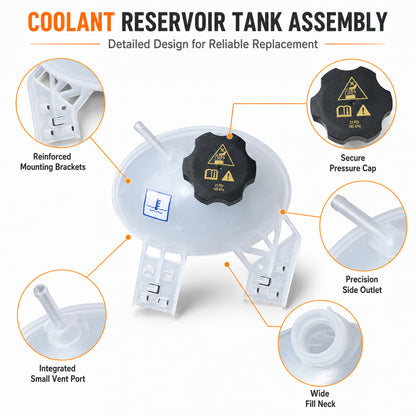 ETL INDUSTRIES Coolant Reservoir for Jeep Renegade Fiat 500X – Replaces 603-841, 2015-2018