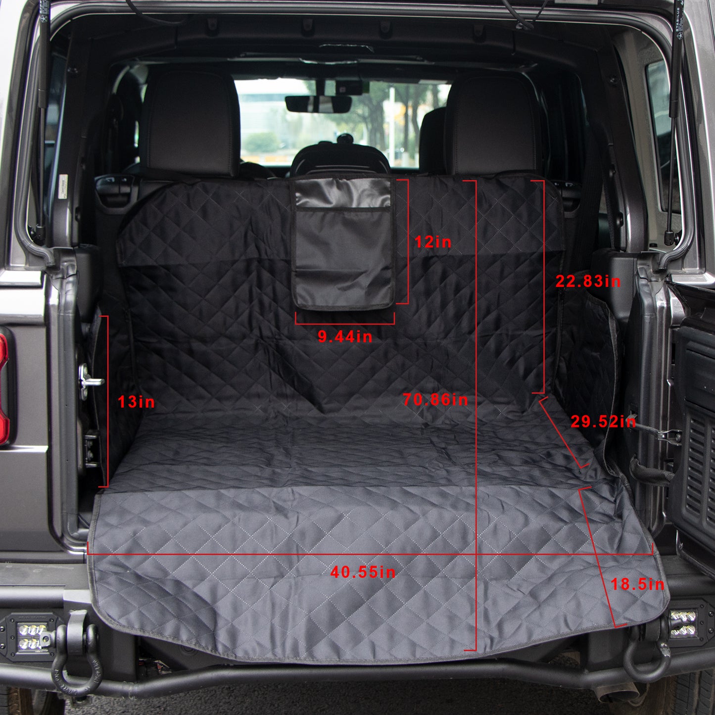 ETL INDUSTRIES Cargo Liner for Pet Dog, Universal Waterproof Non-Slip Durable Cargo Cover Mat for Off-Road, SUV, Cars, Minivan with Bumper Flap Protector