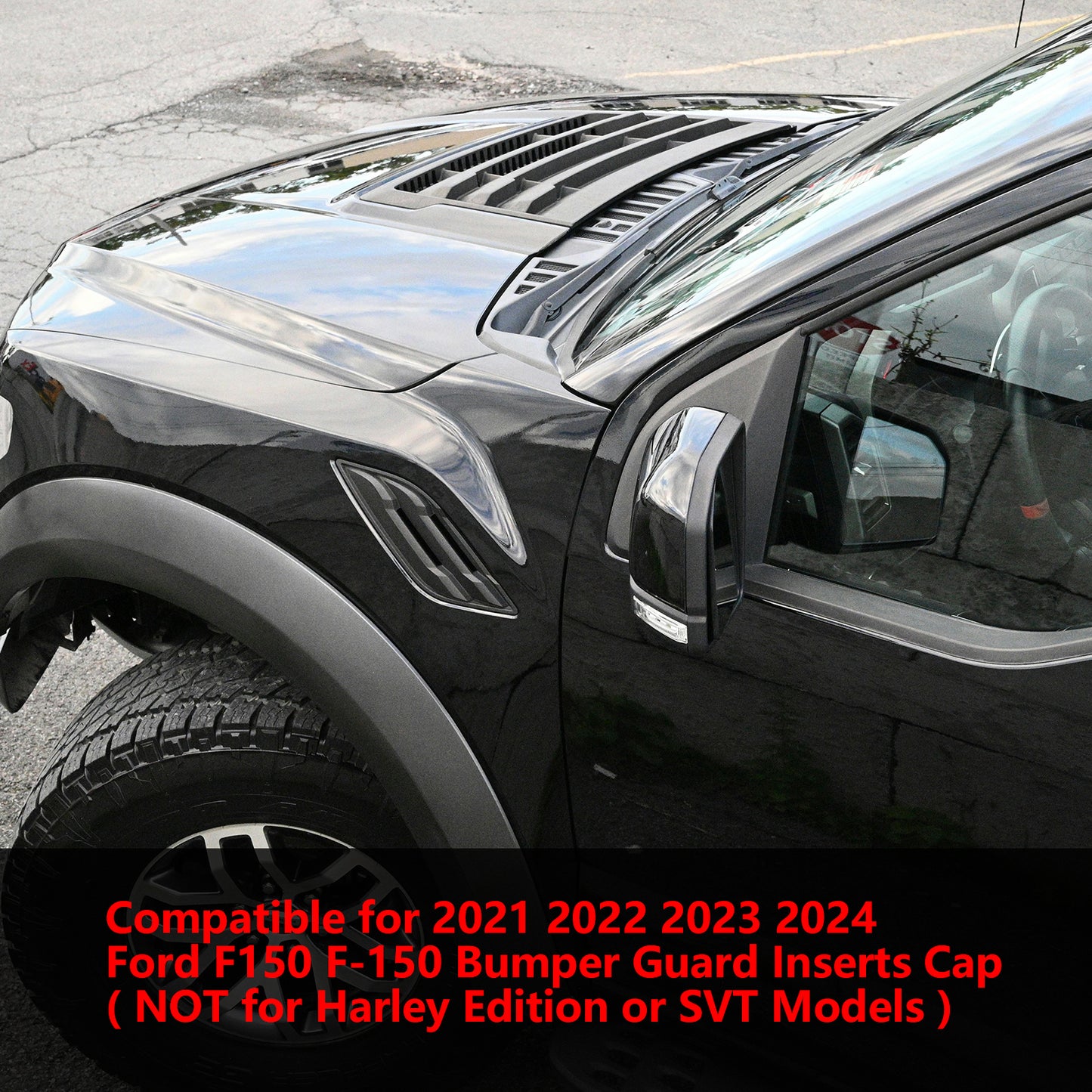 ETL INDUSTRIES Front Bumper Grille for Ford F150 2021-2023, Lower Center Bumper Cover Insert Panel, ML3Z17B968BB, ML3Z17B968BA