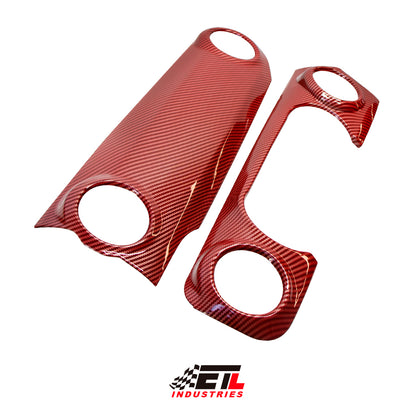 ETL INDUSTRIES Center Console Trim Dashboard Panel Cover for Jeep Wrangler JL JLU & Gladiator JT 2018-2023 Decorative Interior Accessories (Red)