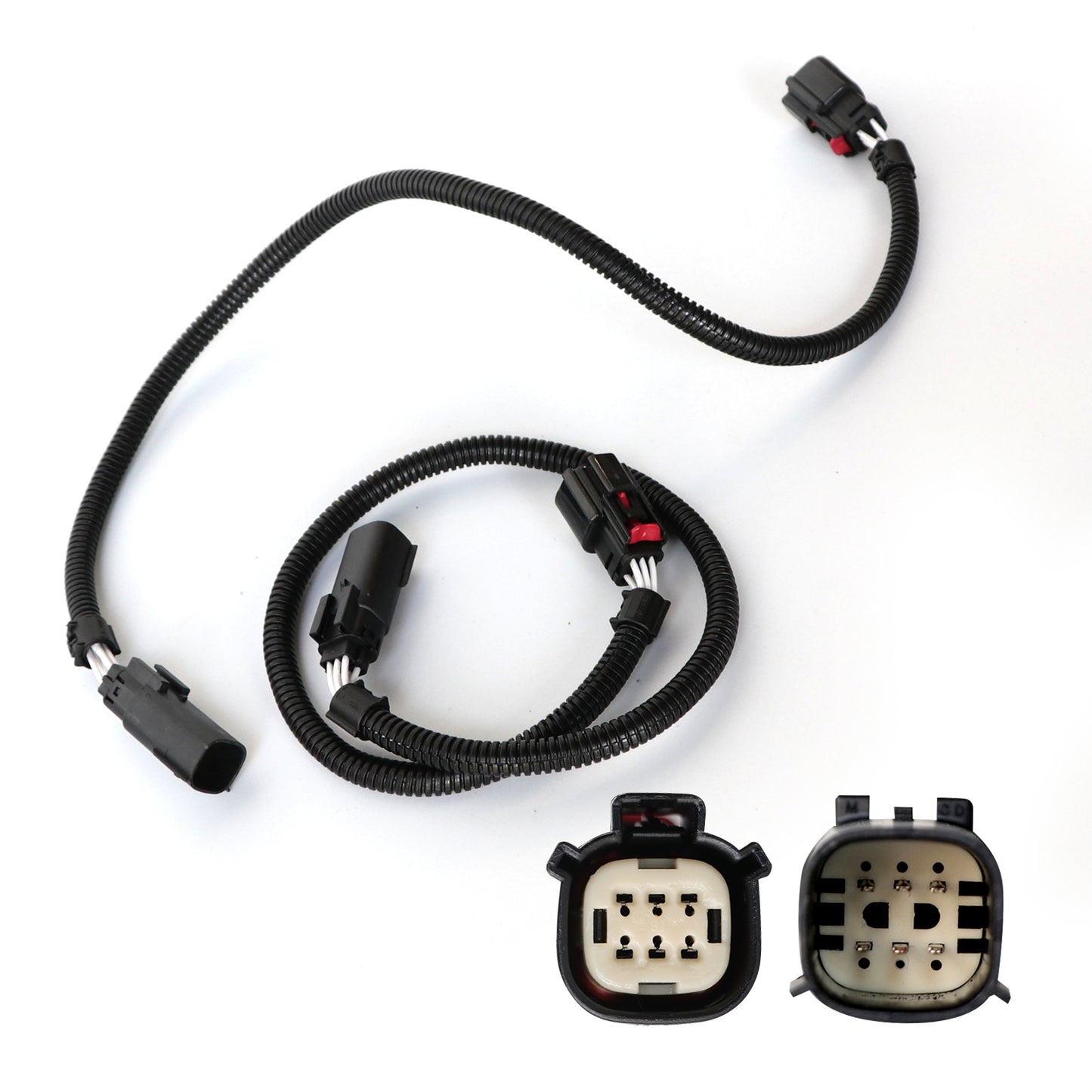 ETL INDUSTRIES 2Pcs 12IH 6 Pin Oxygen Sensor Extension Harness Wires for Ford Mustang GT 5.0L V8 and 3.7L V6 2015-2017 Rectangular Connector Front