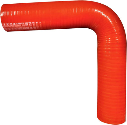 ETL INDUSTRIES 1.5IH ID, 7IH Leg Length 90 Degree Elbow Silicone Coupler Hose, 4-Ply Reinforced Universal Silicone Pipe Hose Turbo Intake Tube Intercooler Piping Red