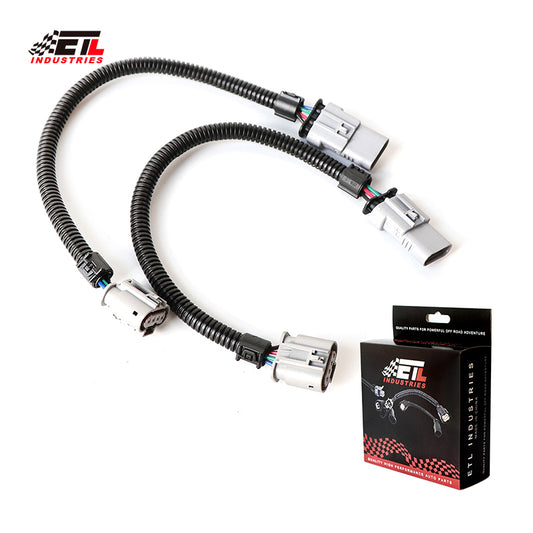 ETL INDUSTRIES 2Pcs 12IH 4 Pin Oxygen Sensor Extension Harness Wires for Chevy Camaro 6.2L 2016-2024 Manual Transmission Flat Connector, White