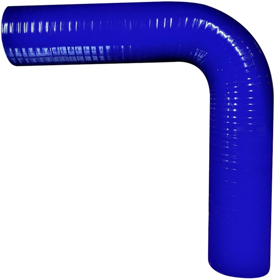 ETL INDUSTRIES 2.5IH ID, 8IH Leg Length 90 Degree Elbow Silicone Coupler Hose, 4-Ply Reinforced Universal Silicone Pipe Hose Turbo Intake Tube Intercooler Piping Blue