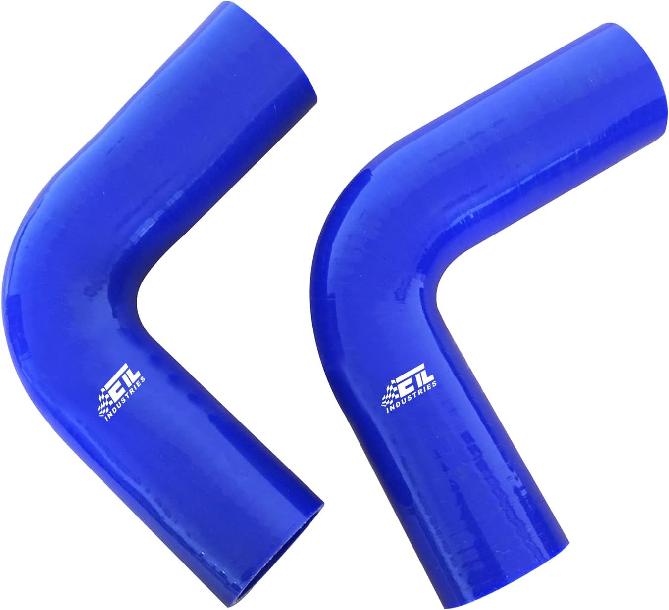 ETL INDUSTRIES 2.5IH ID, 8IH Leg Length 90 Degree Elbow Silicone Coupler Hose, 4-Ply Reinforced Universal Silicone Pipe Hose Turbo Intake Tube Intercooler Piping Blue