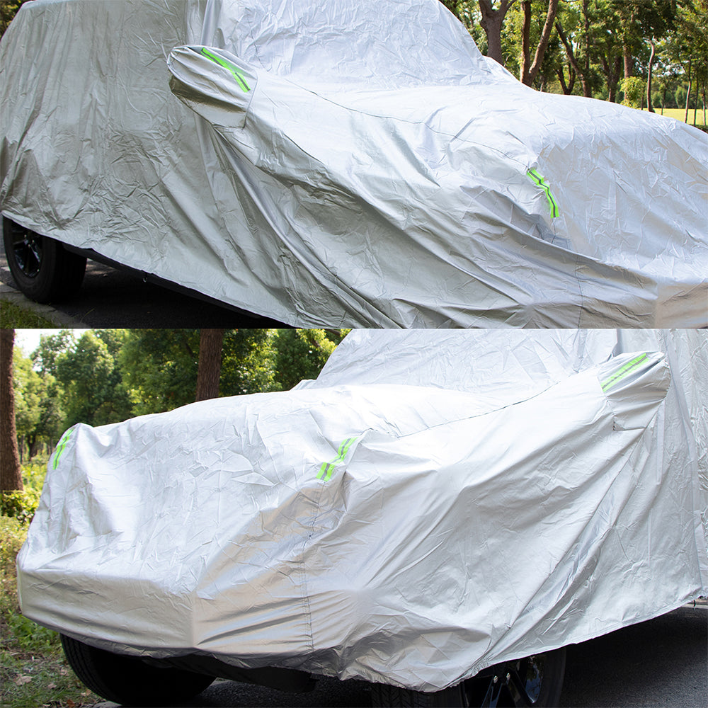 ETL INDUSTRIES Thickened Car Cover for Jeep Wrangler Waterproof 4 Door, Outdoor Full Exterior for Jeep Covers Fits JK JL TJ YJ CJ (Jeep Wrangler Cover -4D, Silver)