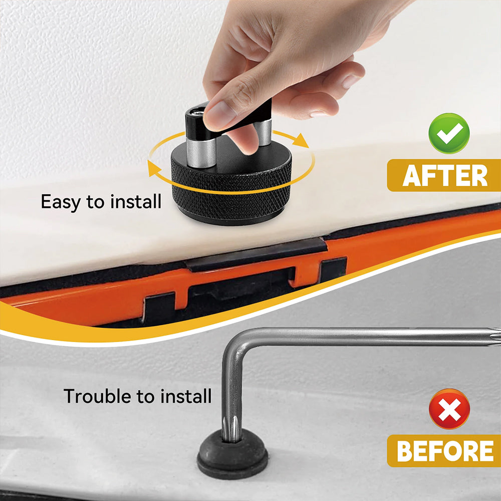 ETL INDUSTRIES Hard Top Quick Removal Fastener Thumb Screw with D Ring for 2007-2018 Jeep Wrangler JK, 2018-2022 JL & Gladiator JT