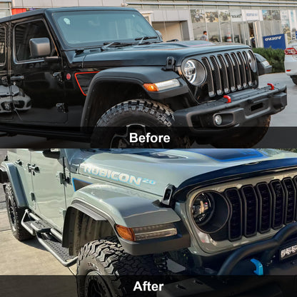 ETL INDUSTRIES 4XE Fender Flare Extensions 2018-2023 – Front & Rear Set for Willys Rubicon X