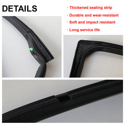 ETL INDUSTRIES 2PCS Left Driver and Right Passenger Side Door Felt Gasket Trim Seal Weather Strip Kit Fits 2007-2018 for Jeep Wrangler JK Door Seal Replaces 55395274AW 55395275AW 12303.21 12303.22