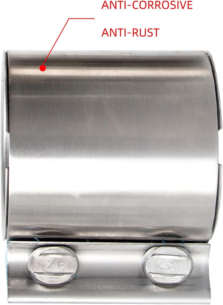 ETL INDUSTRIES 3 Inch Butt Joint Exhaust Clamp Band Clamp Sleeve Coupler 304 Stainless Steel
