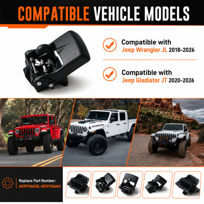 ETL INDUSTRIES Folding Top Latch for Jeep JL/JT – Replaces 68391566AB, Direct Fit