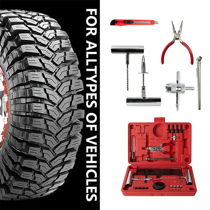 ETL INDUSTRIES 69Pcs Tire Plug Repair Kit – Heavy Duty Flat Tyre Fix Tool Set for Cars Trucks ATV, with Storage Case