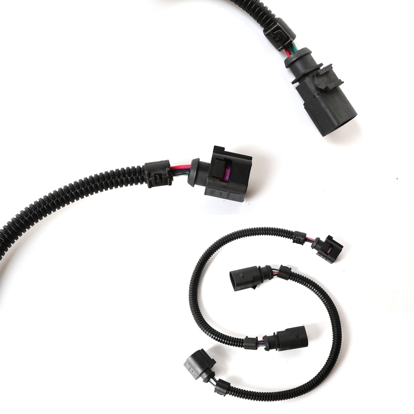 ETL INDUSTRIES 2Pcs 12IH 6 Pin Oxygen Sensor Extension Harness Wires for 2011-2014 Ford Mustang GT Rectangular Connector Front