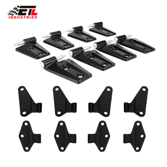 ETL INDUSTRIES Door Hinges Kit for Jeep Wrangler JK JKU 2007-2018 4 Door, Interior and Outside 4 Door Hinge