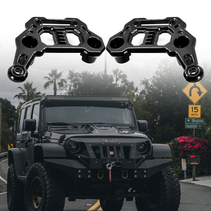 ETL INDUSTRIES Dual Light Hood Mounting Brackets, A-Pillar LED Fog Ditch Light Pod Brackets for 2018-2024 Jeep Wrangler JL JLU Gladiator JT