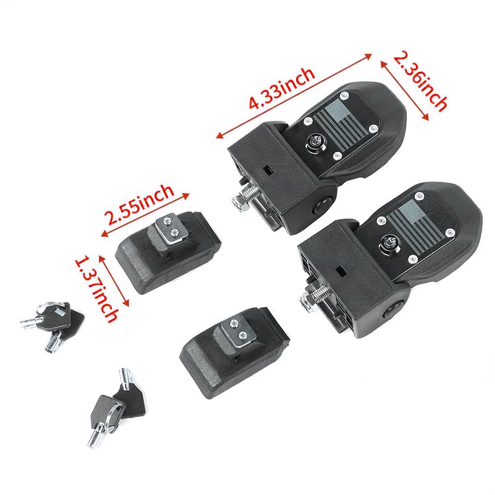 ETL INDUSTRIES Locking Hood Latches with Keys for 2018-2024 Jeep Wrangler JL/Gladiator JT Hood Latch Cover Catch Buckle Lock Kit with USA Flag