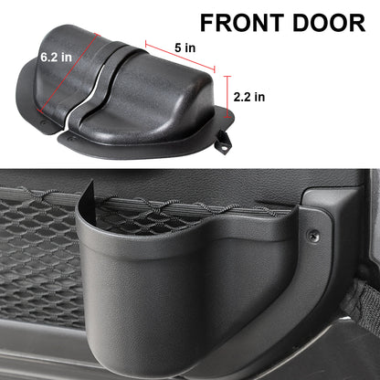 ETL INDUSTRIES Door Storage Pockets for Jeep Wrangler JL/JT 2018-2023 – 4-Piece Set
